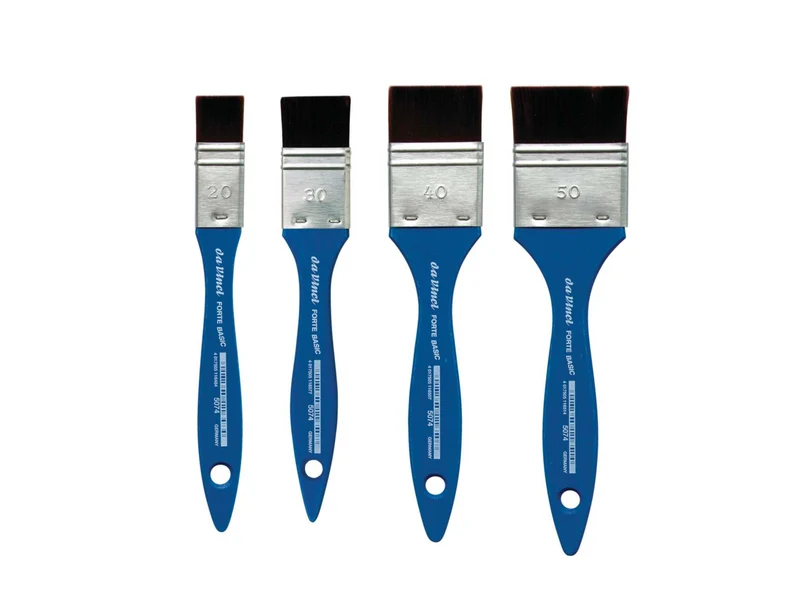 da Vinci | FORTE BASIC Synthetikpinsel Breit 5074 (Modler) Acryl Bastelfarben Kindergarten, Schule & Hobby Serie 5074