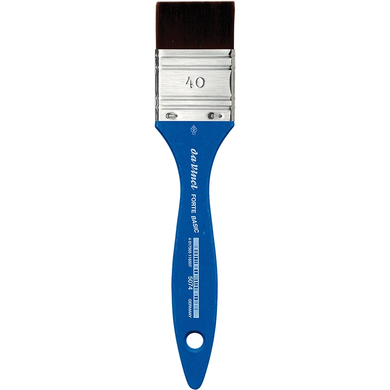 da Vinci | FORTE BASIC Synthetikpinsel Breit 5074 (Modler) Acryl Bastelfarben Kindergarten, Schule & Hobby Serie 5074