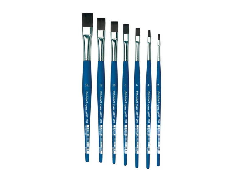 da Vinci | FORTE BASIC Synthetikpinsel Flach 394 für Kindergarten, Schule & Hobby Serie 394