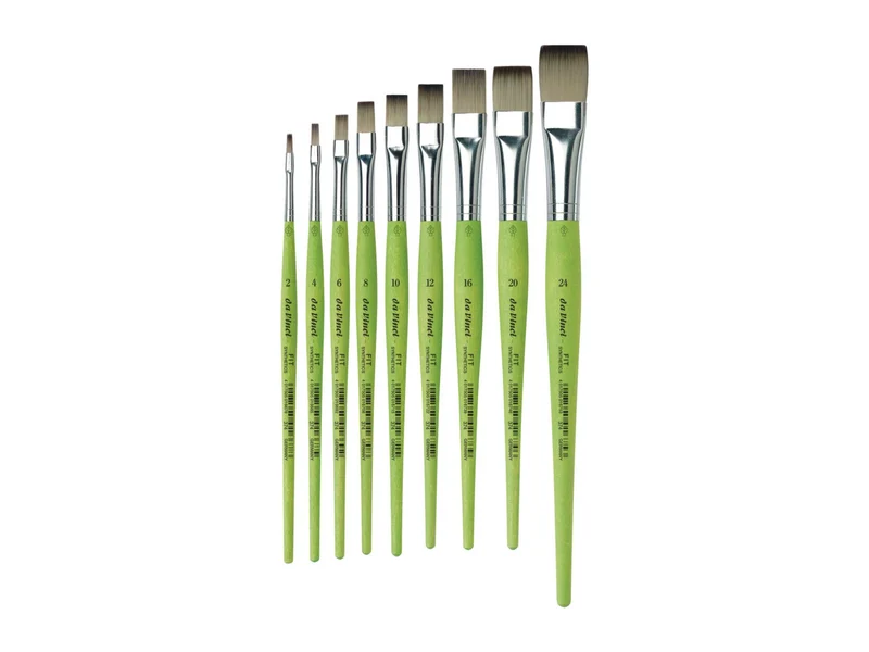 da Vinci | FIT Synthetics Synthetikpinsel Flach 374 für Schule, Hobby & flächige Farbaufträge Serie 374
