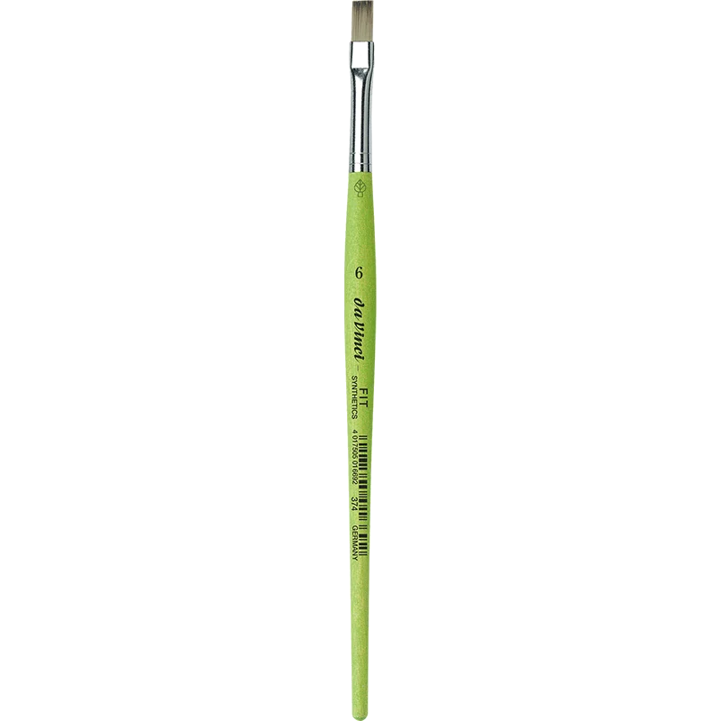 da Vinci | FIT Synthetics Synthetikpinsel Flach 374 für Schule, Hobby & flächige Farbaufträge Serie 374