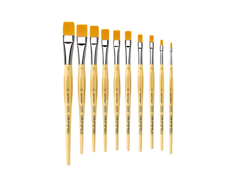 da Vinci | JUNIOR Synthetics Synthetikpinsel Flach 304 für Schule, Hobby & Kindergarten Serie 304