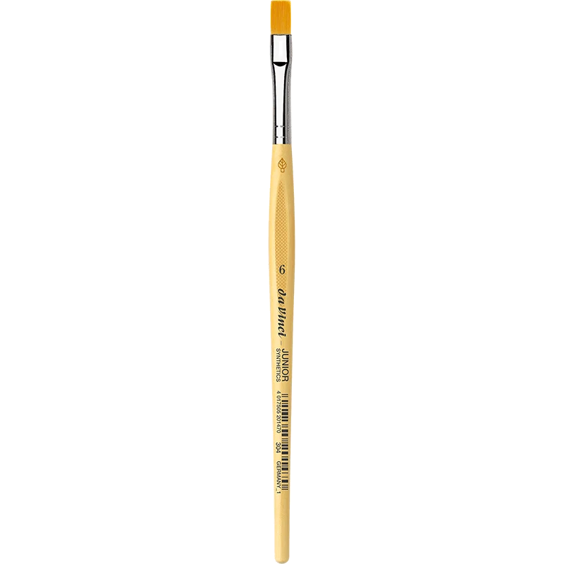 da Vinci | JUNIOR Synthetics Synthetikpinsel Flach 304 für Schule, Hobby & Kindergarten Serie 304