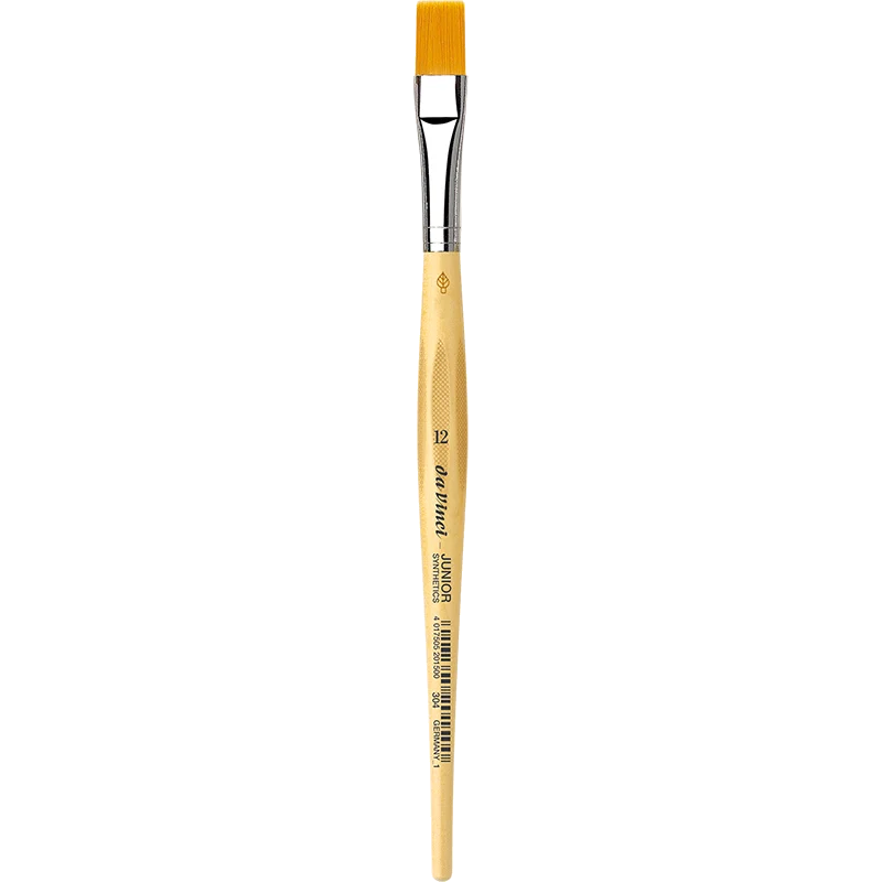 da Vinci | JUNIOR Synthetics Synthetikpinsel Flach 304 für Schule, Hobby & Kindergarten Serie 304