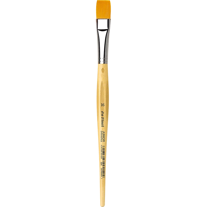 da Vinci | JUNIOR Synthetics Synthetikpinsel Flach 304 für Schule, Hobby & Kindergarten Serie 304
