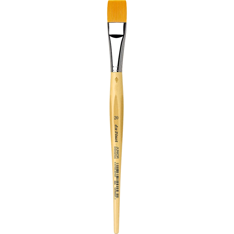 da Vinci | JUNIOR Synthetics Synthetikpinsel Flach 304 für Schule, Hobby & Kindergarten Serie 304