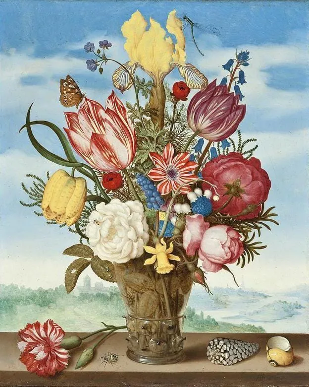 Malen nach Zahlen Bunte Blumen in einer Vase