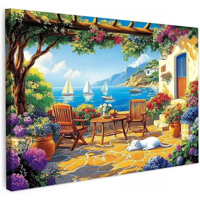 Diamant Painting Landschaft 30x40cm mit Rahmen – DIY Set für Erwachsene