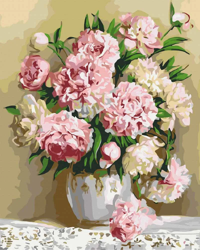 Malen nach Zahlen Roses auf dem Tisch