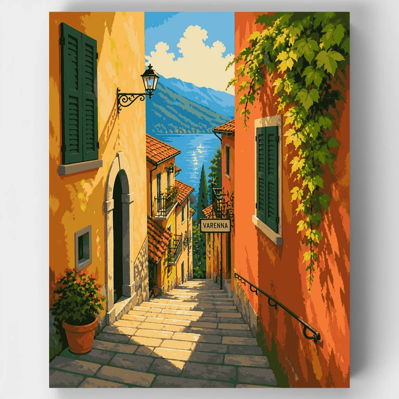 Varenna Stone Staircase - Paint by Numbers Kit