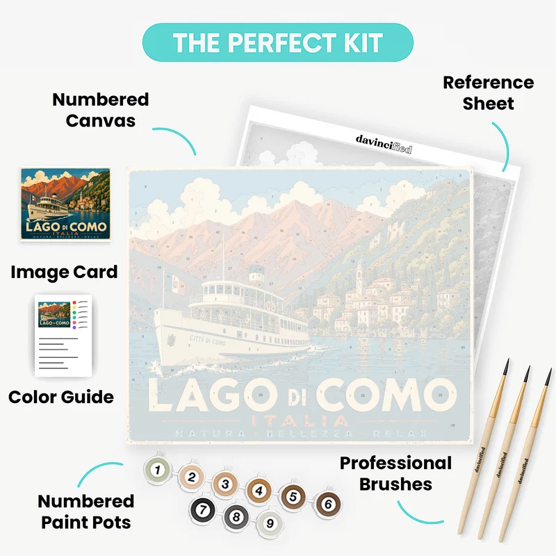 Città di Como Steamer - Paint by Numbers Kit