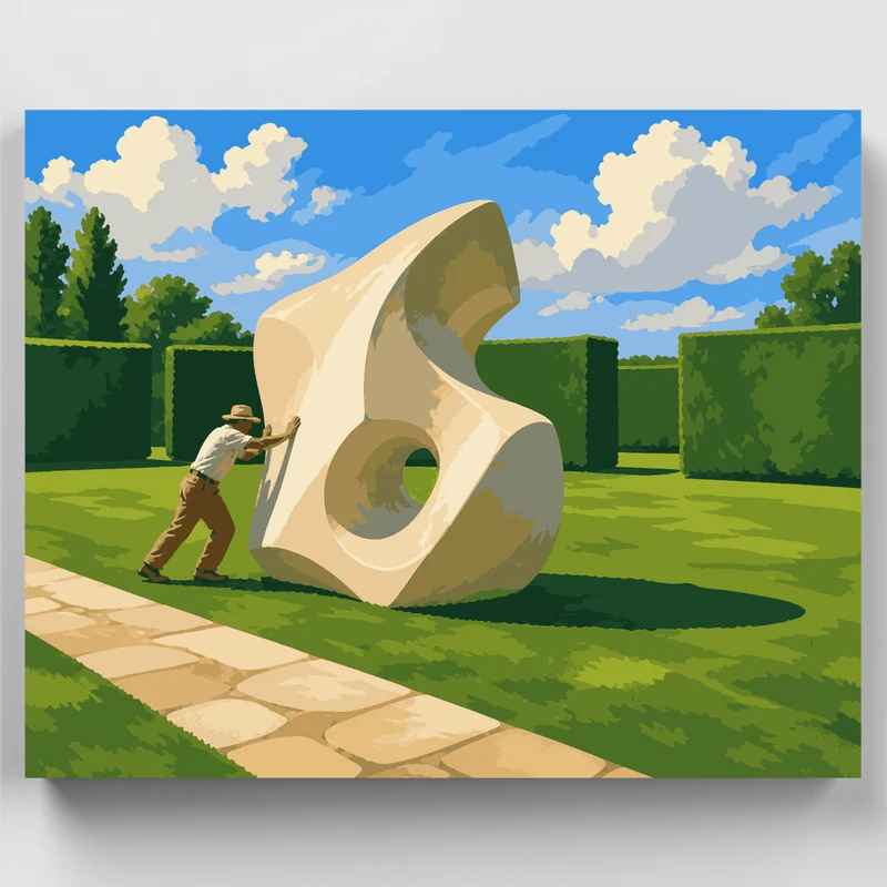 Garden Sculpture Mover - Paint by Numbers Kit