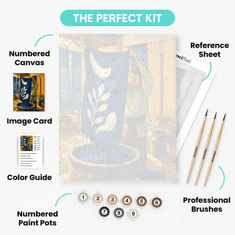 Indigo Batik Dyer - Paint by Numbers Kit