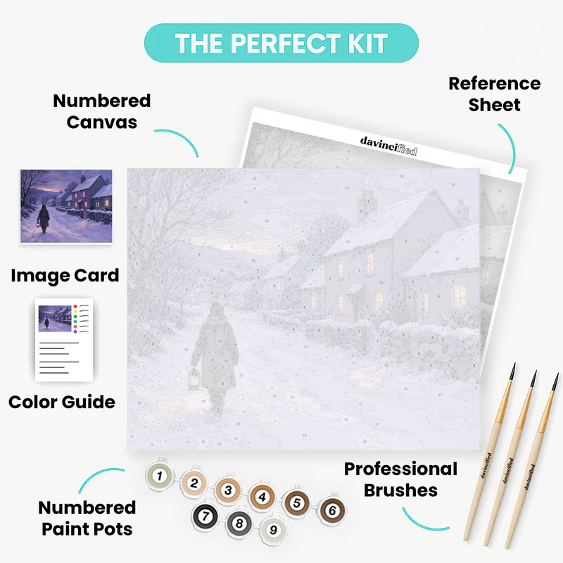 Lantern in the Snow - Paint by Numbers Kit