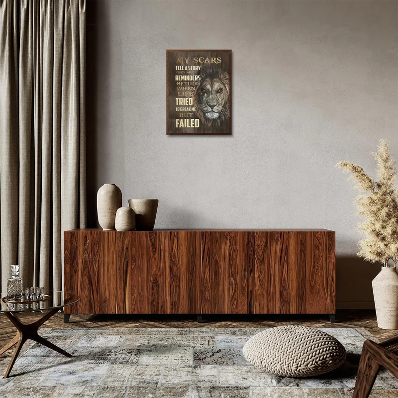 Motivierendes Löwen-Wandbild Leinwand Poster 30x40