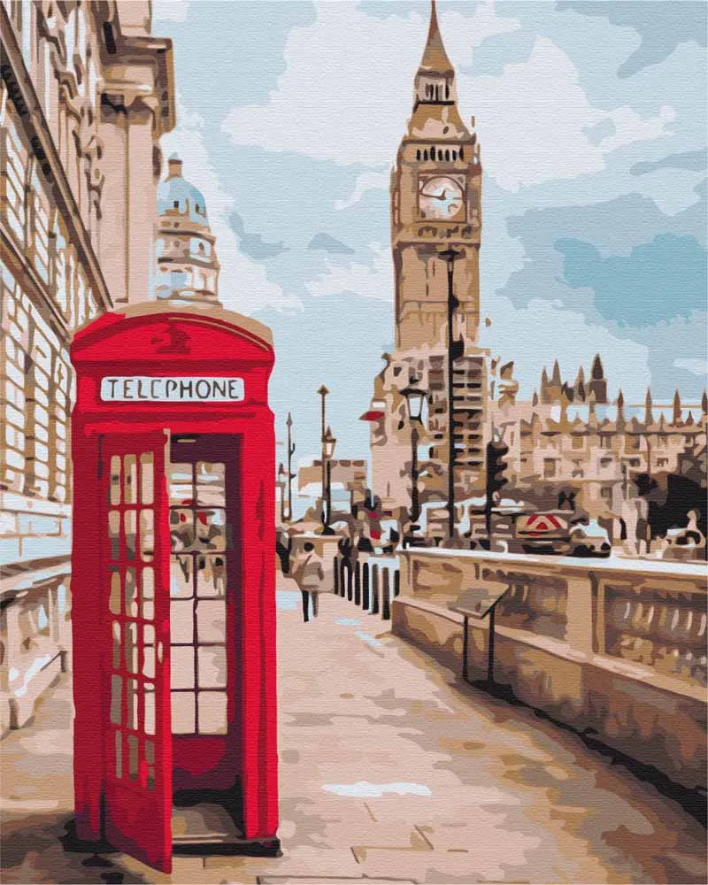 Malen nach Zahlen London Big Ben