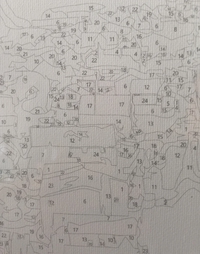 MEIN ERSTES GEMÄLDE (Malen nach Zahlen): "Norwegischer Fjord" 40x50cm