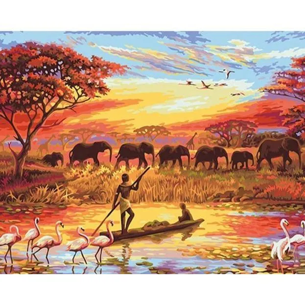 Malen nach Zahlen Afrika