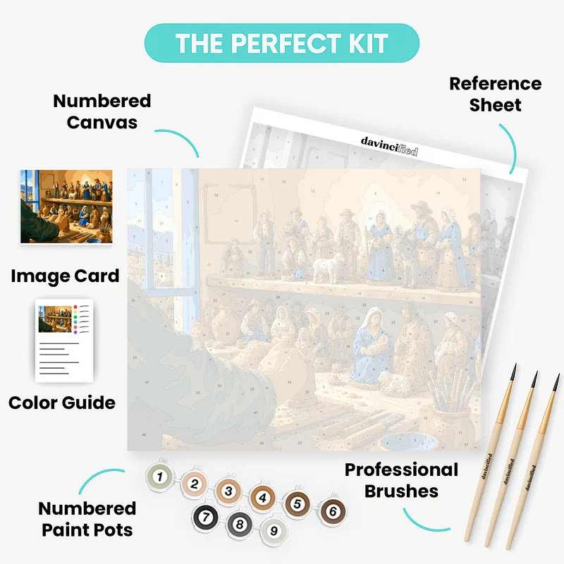 Santon Nativity Workshop - Paint by Numbers Kit