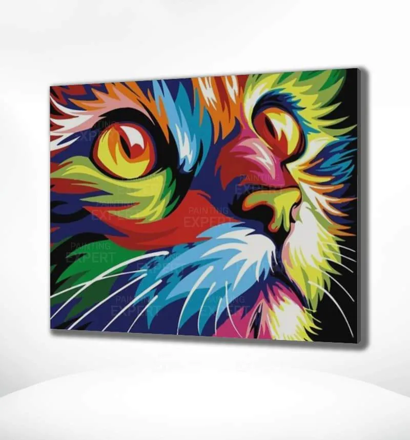 Malen nach Zahlen Katze Kopf
