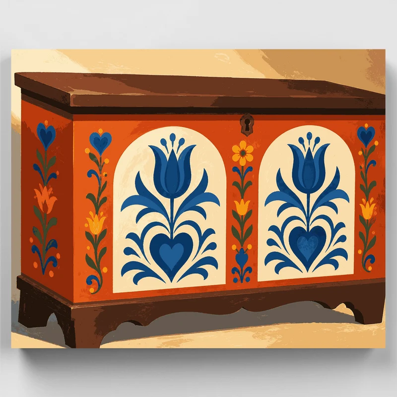 Dutch Tulip Dower Chest - Paint by Numbers Kit