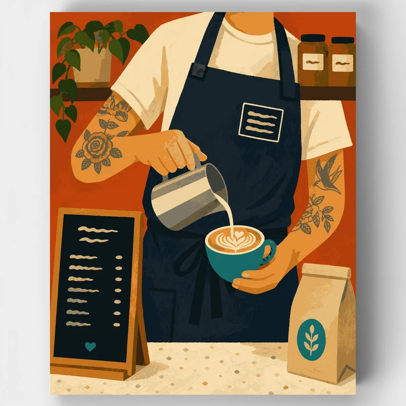 Portland Latte Art - Paint by Numbers Kit