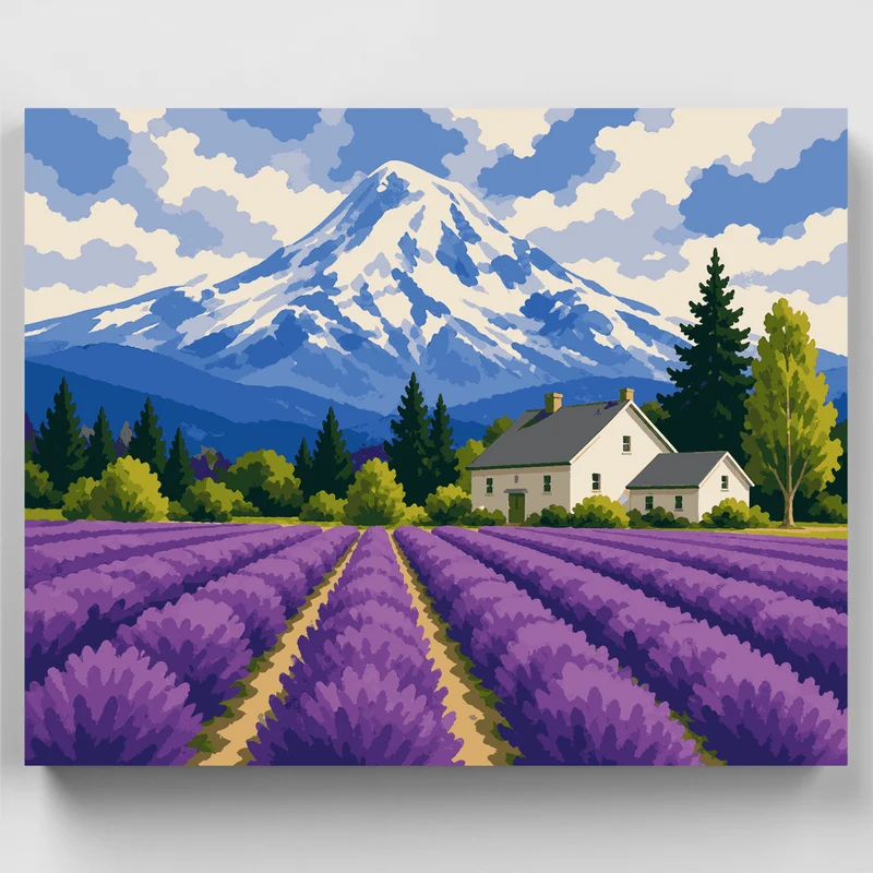 Mount Hood Lavender Farm - Paint by Numbers Kit