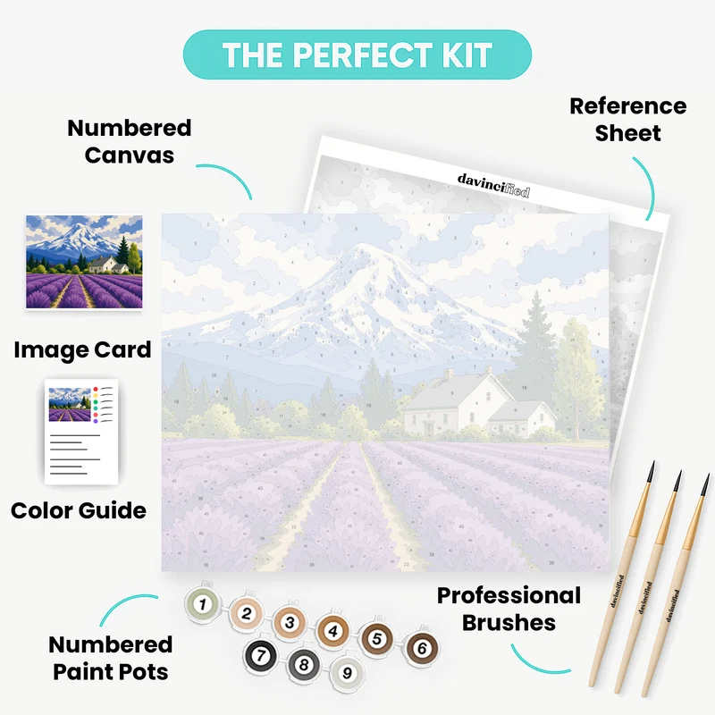 Mount Hood Lavender Farm - Paint by Numbers Kit
