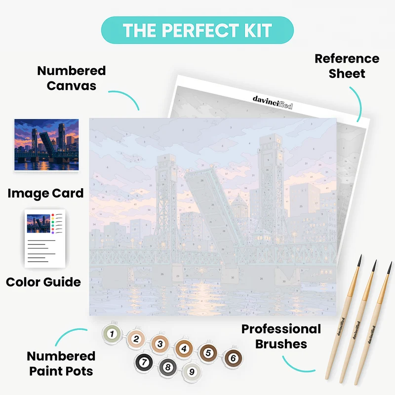 Hawthorne Bridge Lift - Paint by Numbers Kit