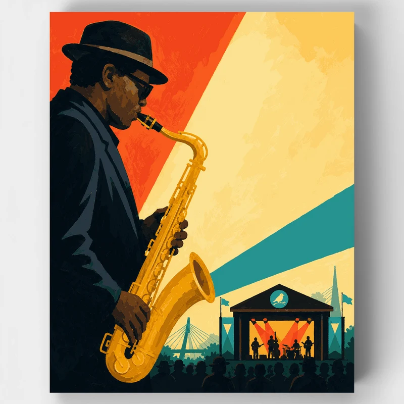 Winnipeg Folk Fest Sax - Paint by Numbers Kit