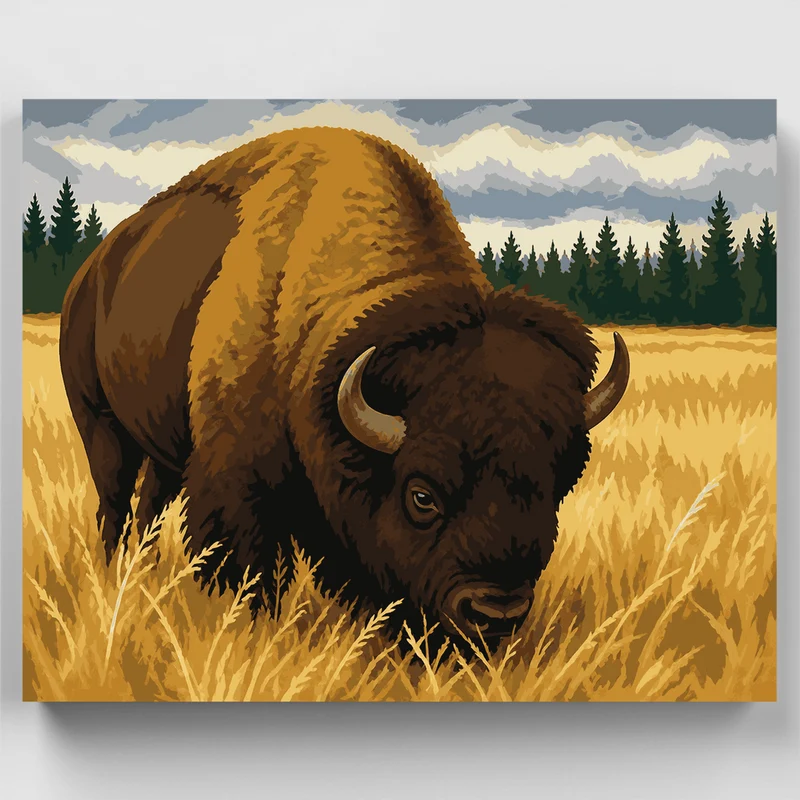 Elk Island Bison - Paint by Numbers Kit