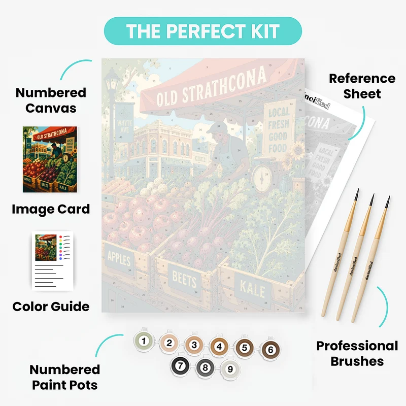 Old Strathcona Market Stall - Paint by Numbers Kit