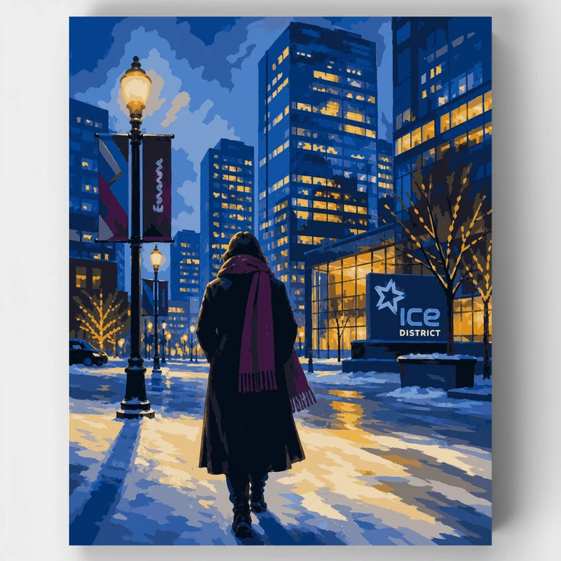 Ice District Twilight - Paint by Numbers Kit