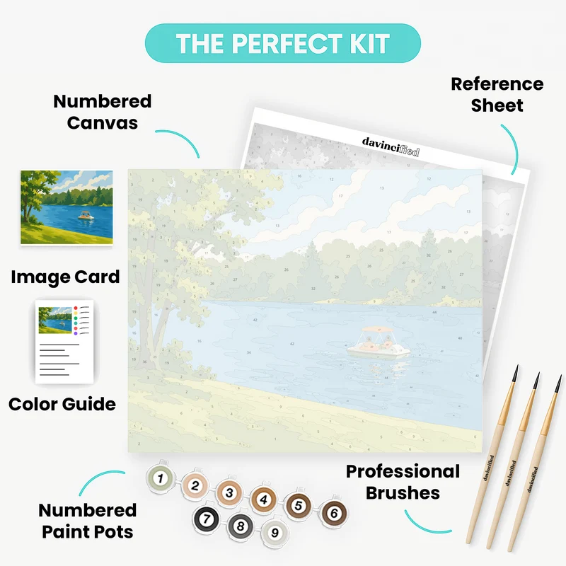 Paddleboat on Hawrelak Lake - Paint by Numbers Kit