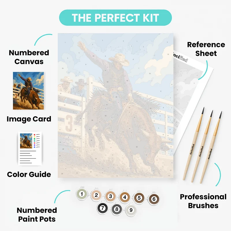 Rodeo Bull Breakout - Paint by Numbers Kit