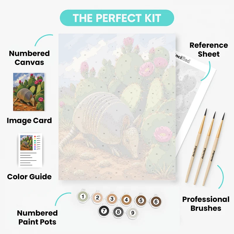 Desert Armadillo - Paint by Numbers Kit