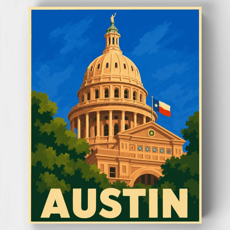 Texas Capitol Dome - Paint by Numbers Kit