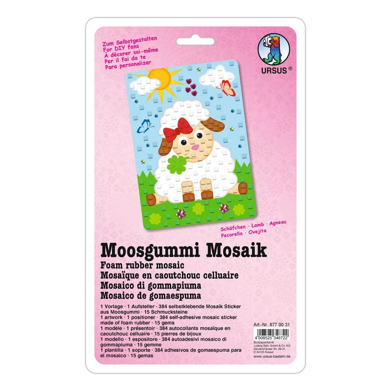 Moosgummi Mosaik "Schäfchen"