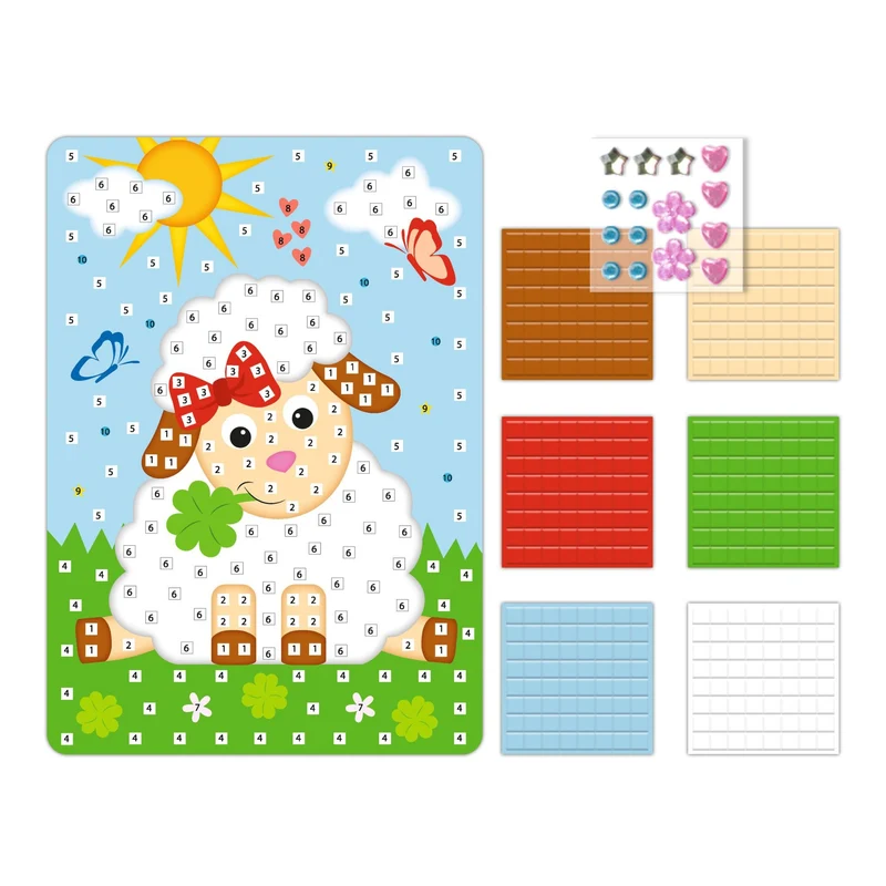 Moosgummi Mosaik "Schäfchen"