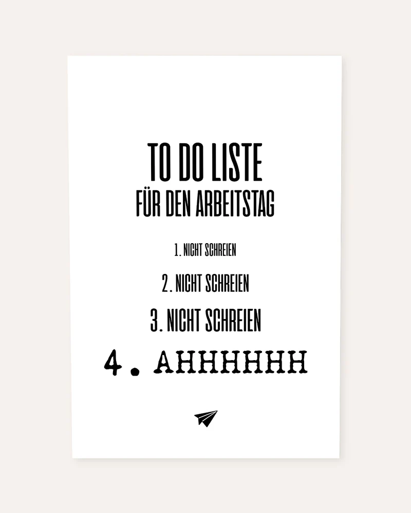 To do Liste - Poster
