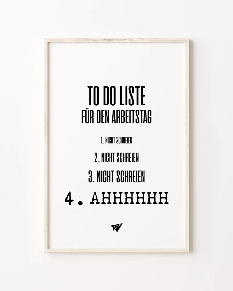 To do Liste - Poster