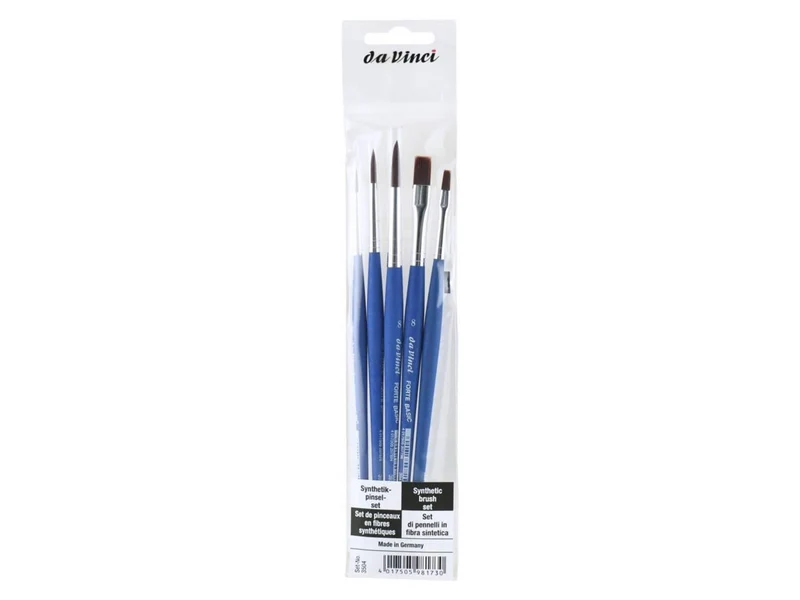 da Vinci | FORTE BASIC Synthetik Pinsel-Set 3504 5-Set für Acryl-, Hobby- & Keramikmalerei