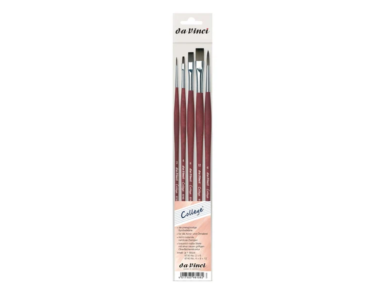 da Vinci | COLLEGE Pinselset 5269 5er Set Synthetikpinsel für Öl- & Acrylmalerei