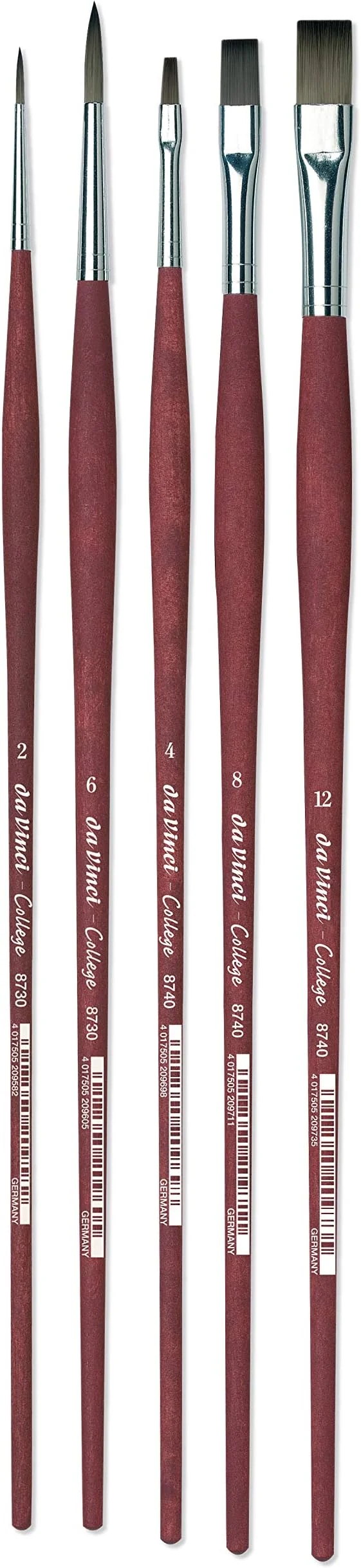 da Vinci | COLLEGE Pinselset 5269 5er Set Synthetikpinsel für Öl- & Acrylmalerei