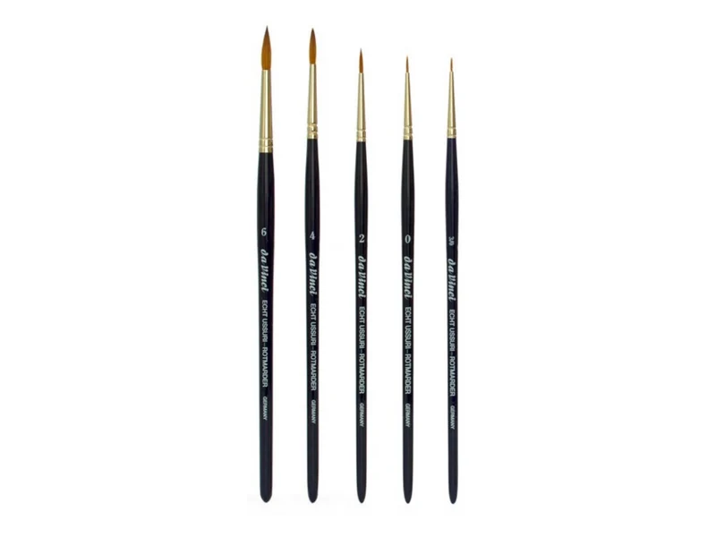 da Vinci | Allround-Pinsel-Set 5246 5er Set Rotmarderhaar Aquarell- & Modellbaupinsel
