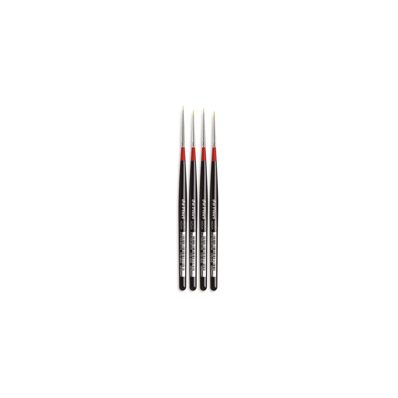 da Vinci | MICRO-NOVA Pinsel-Set 4270 4er Set, Synthetik, Präzisionspinsel für Miniatur- & Tabletop-Malerei