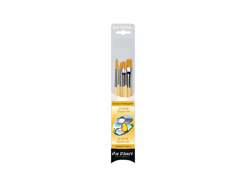 da Vinci | JUNIOR Starter Set Malpinsel-Set 4218 6er Set Synthetik, ideal für Schule & Hobby