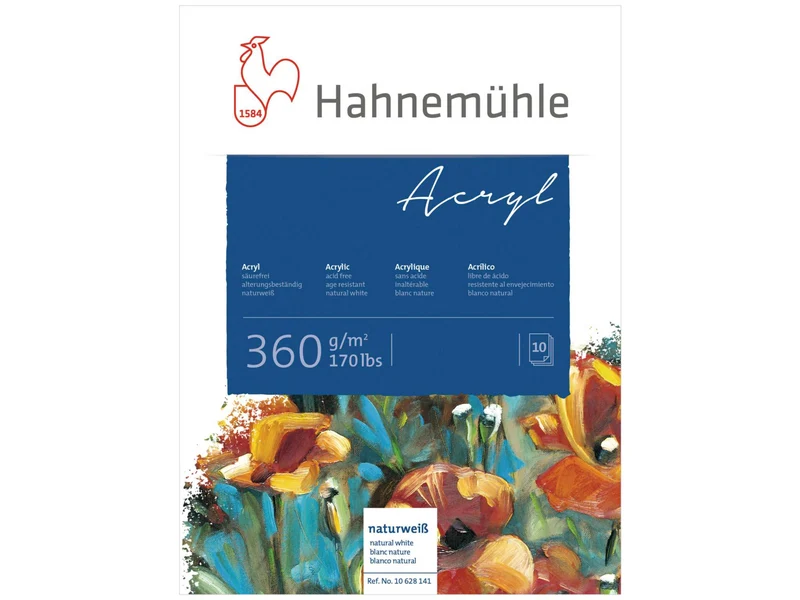 Hahnemühle | Acryl Malpapier Naturpapier für Acryl, Lasuren & aquarellähnliche Techniken