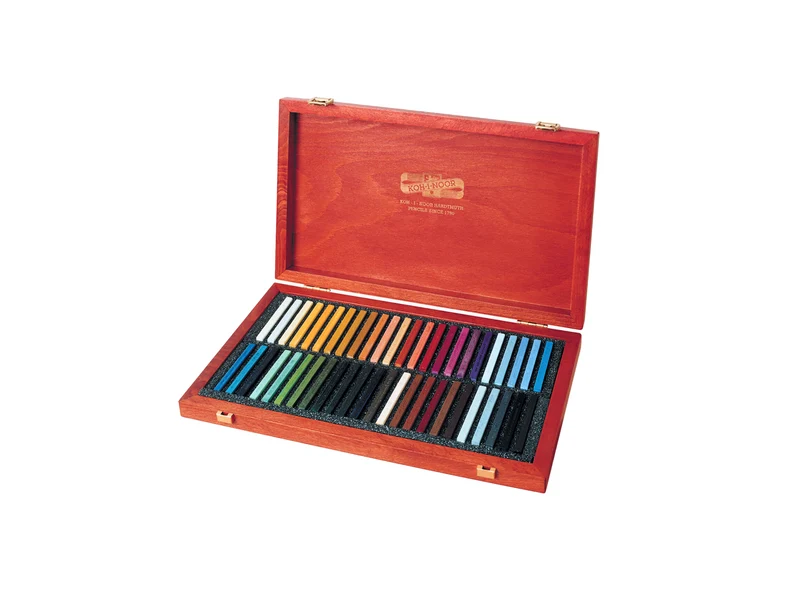 KOH-I-NOOR | Gioconda Künstler Hart Pastelle Holzkoffer 48er Set