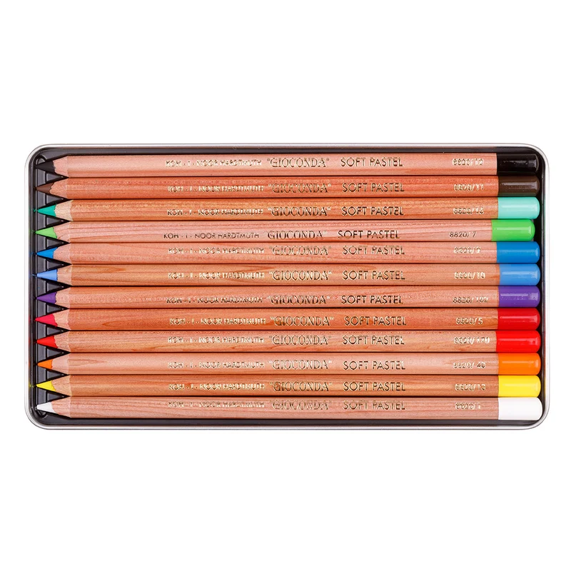 KOH-I-NOOR | Gioconda Künstler Pastellkreidestifte Metallbox 12er Set